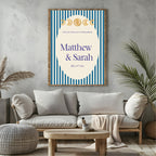 Blue Celestial Personalised Forever Wedding Keepsake Print – personalised keepsake print, image 1