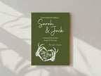 Green Gothic Wedding Invitations | Pack of 10