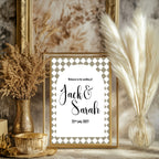 Harlequin Diamond Wedding Welcome Sign | Multiple Colour Options