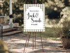 Harlequin Diamond Wedding Welcome Sign | Multiple Colour Options