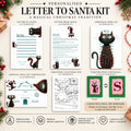 Personalised Letter to Santa Kit | Cat Christmas Activity Pack