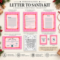 Personalised Letter to Santa Kit | Pink Check Christmas Activity Pack