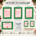Personalised Letter to Santa Kit | Green Check Christmas Activity Pack