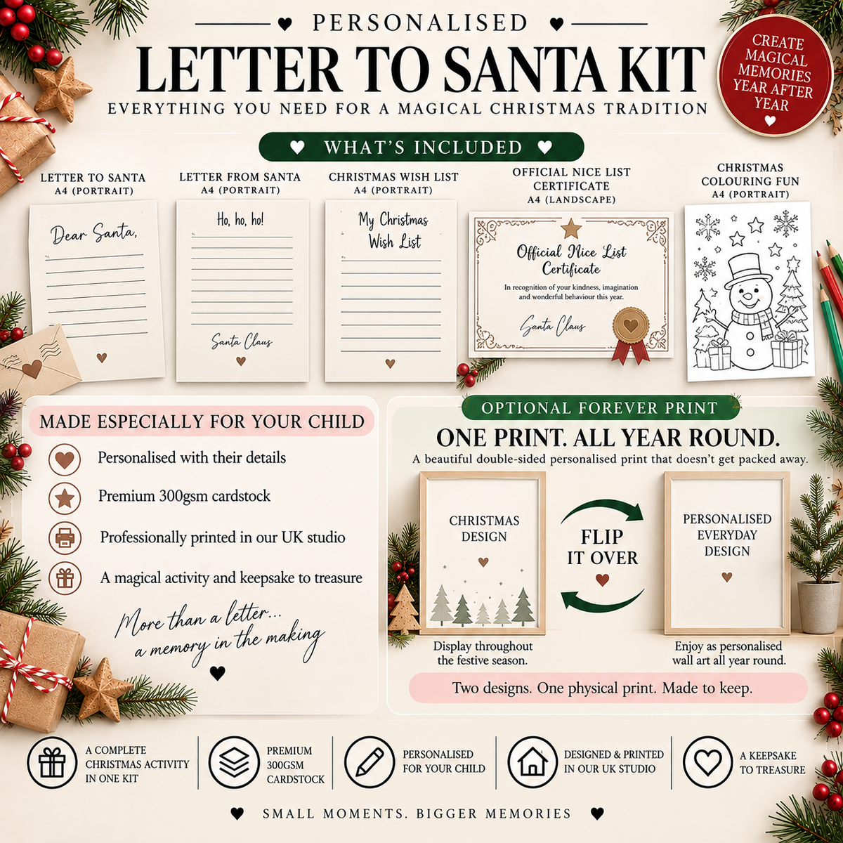 Personalised Letter to Santa Kit | Capybara Christmas Activity Pack