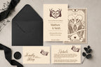 The Lovers Tarot Wedding Seating Plan | Beige