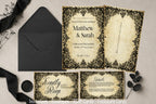 Black Lace Gothic Engagement Welcome Sign | Personalised