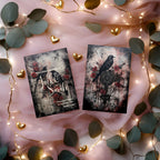Gothic Birds Wedding Party Invitations & Envelopes | Pack of 10