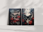 Gothic Butterflies Wedding Party Invitations & Envelopes | Pack of 10