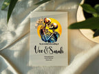Skeleton Couple Wedding Invitations | Floral Yellow Circle | LGBTQ+ Wedding Stationery