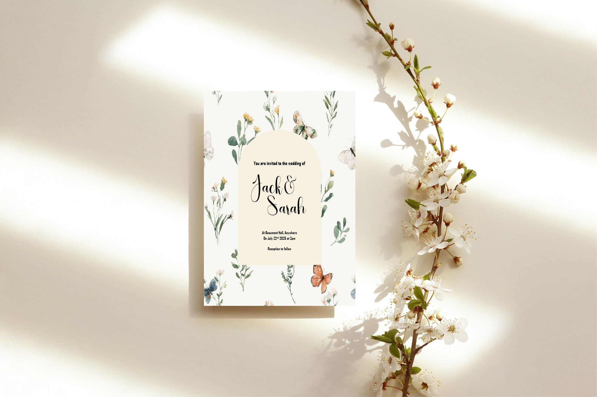 Spring Wild Flowers Wedding Welcome Sign