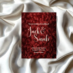 Red Velvet Wedding Party Invitations & Envelopes | Pack of 10