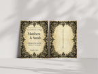 Black Lace Gothic Wedding Invitations | Personalised Pack of 10