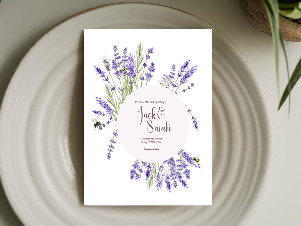 Lavender Flower Wedding Welcome Sign