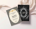 Black Celestial Birthday Invitations - personalised birthday stationery design example, image 1
