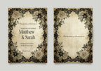 Black Rose Gothic Wedding Invitations | Personalised Pack of 10