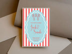 Red & Blue Lobster Wedding Party Invitations & Envelopes | Pack of 10