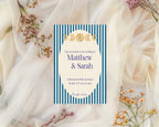 Pack of 10 Alternative Celestial Moon & Sun Wedding Wedding Invitations | Blue