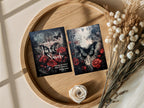Gothic Butterflies Wedding Party Invitations & Envelopes | Pack of 10