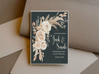Dark Boho Wedding Party Invitations & Envelopes | Pack of 10