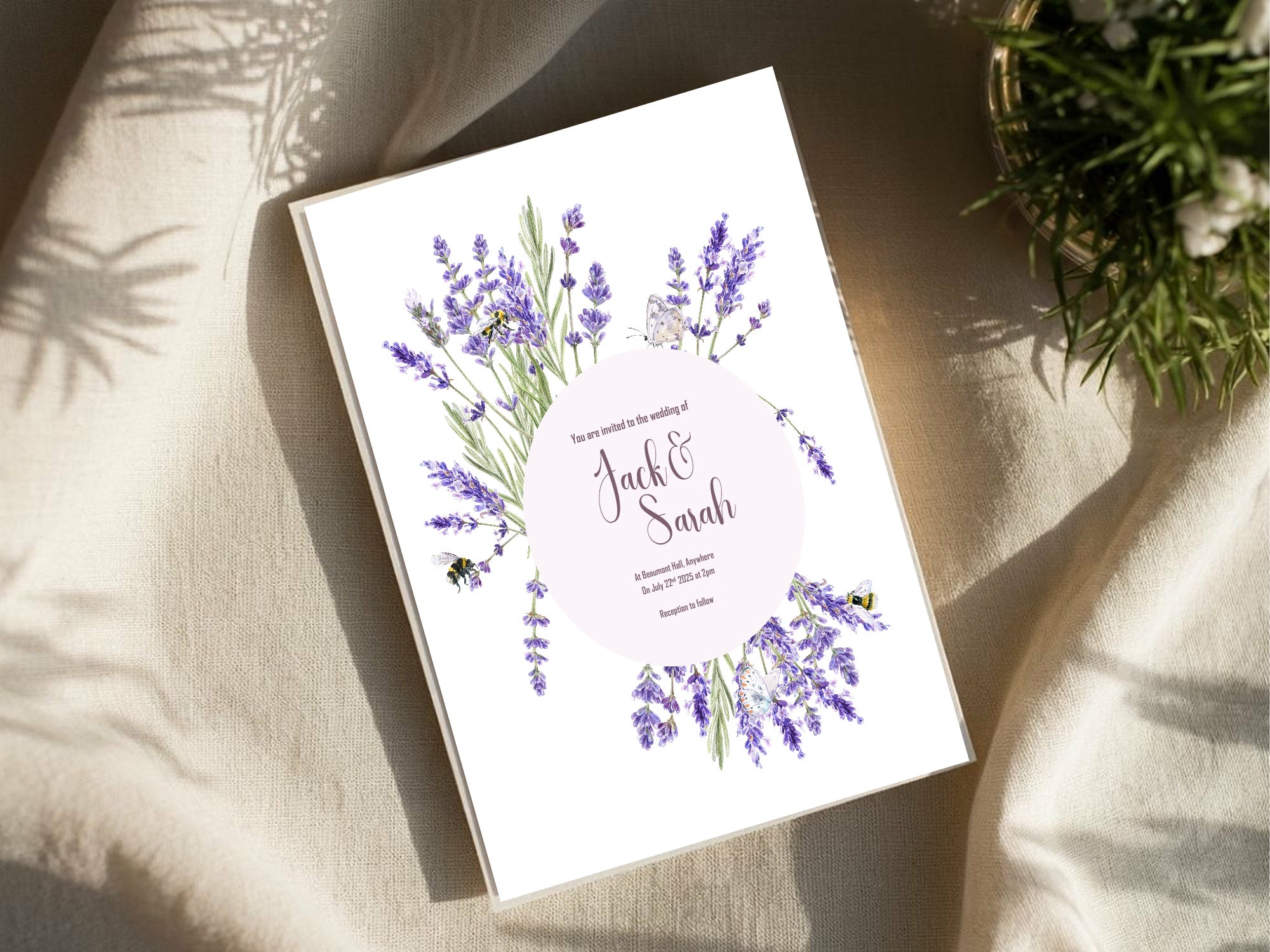 Lavender Flower Wedding Welcome Sign
