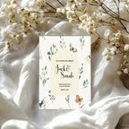 Wild Flowers Wedding Party Invitations & Envelopes | Pack of 10