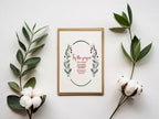 Mistletoe & Berries Oval Wedding Party Invitations & Envelopes | Pack of 10