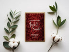 Red Velvet Wedding Party Invitations & Envelopes | Pack of 10