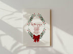 Mistletoe & Bow Wedding Party Invitations & Envelopes | Pack of 10