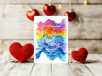 Pride Flag Wave Wedding Party Invitations & Envelopes | Pack of 10