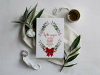 Mistletoe & Bow Wedding Party Invitations & Envelopes | Pack of 10