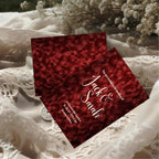 Red Velvet Wedding Party Invitations & Envelopes | Pack of 10