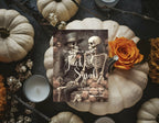 Gothic Skeleton Rose Wedding Party Invitations & Envelopes | Pack of 10