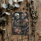 Gothic Skeletons & Roses Wedding Party Invitations & Envelopes | Pack of 10