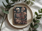 Gothic Skeletons & Roses Wedding Party Invitations & Envelopes | Pack of 10