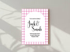 Harlequin Diamond Wedding Invitations & Envelopes – Pack of 10 | Multiple Colour Options