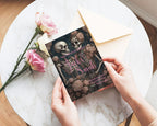 Gothic Skeletons & Roses Wedding Party Invitations & Envelopes | Pack of 10