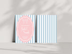 Pink & Blue Lobster Wedding Party Invitations & Envelopes | Pack of 10