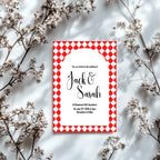 Harlequin Diamond Wedding Invitations & Envelopes – Pack of 10 | Multiple Colour Options