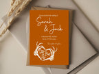 Gothic Wedding Party Invitations & Envelopes | Orange | Pack of 10