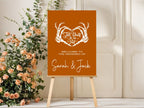 Gothic Wedding Party Invitations & Envelopes | Orange | Pack of 10
