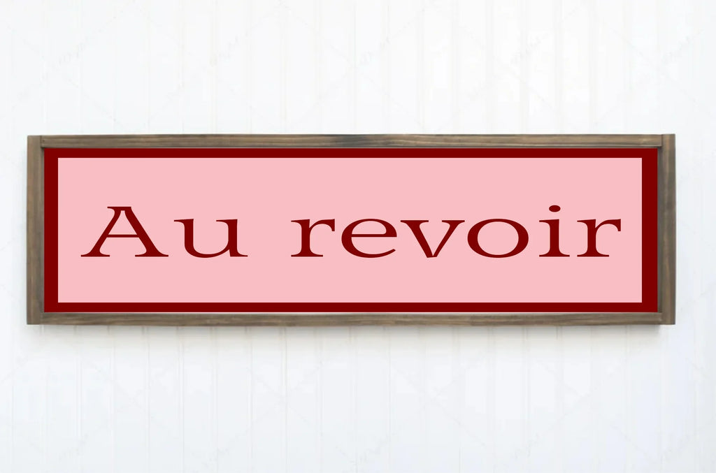 Au Revoir Print | 16"x5" Sign - Larosier Prints