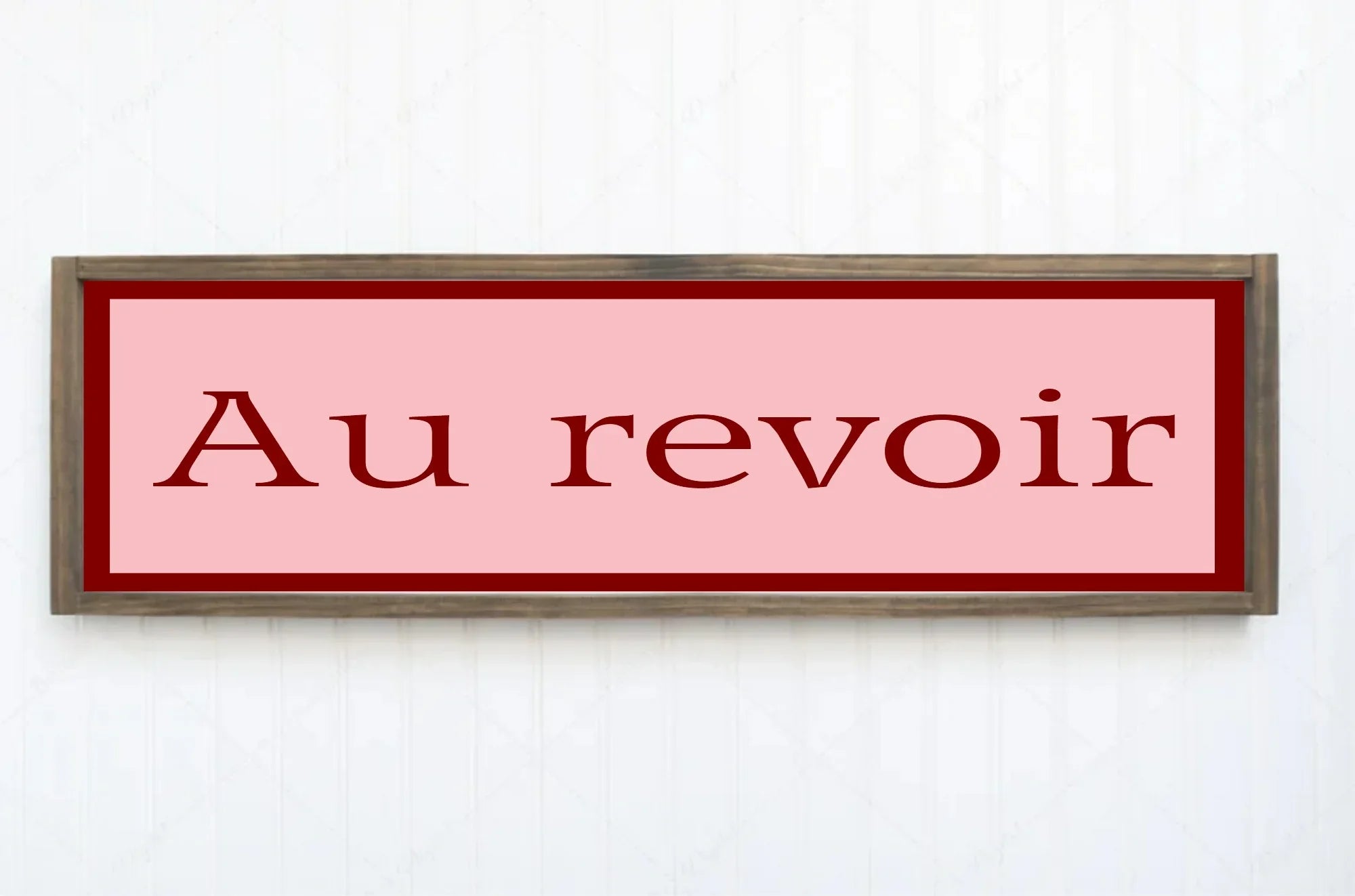 Au Revoir Print | 16"x5" Sign - Larosier Prints