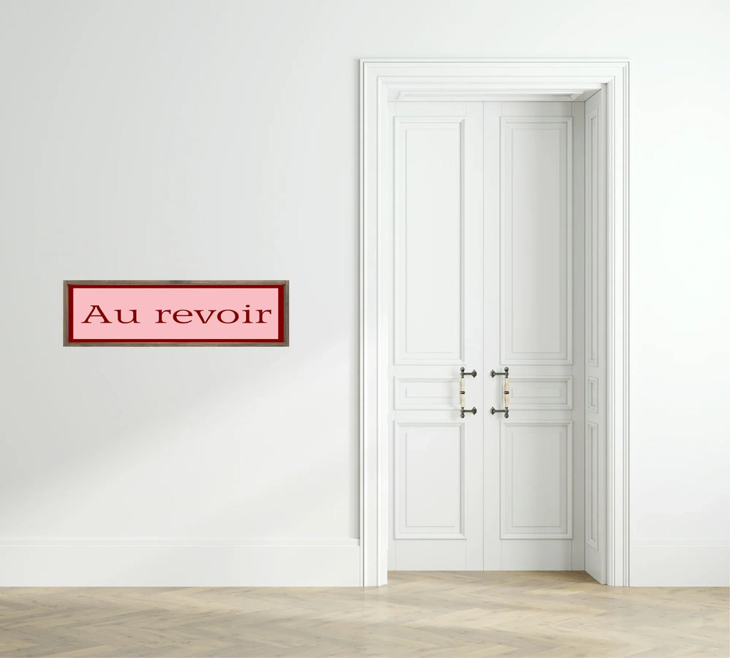 Au Revoir Print | 16"x5" Sign - Larosier Prints