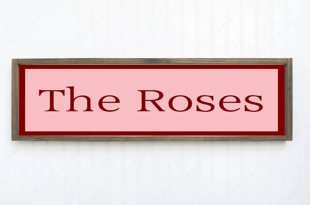 Personalised Family Name Print | 16"x5" Sign - Larosier Prints