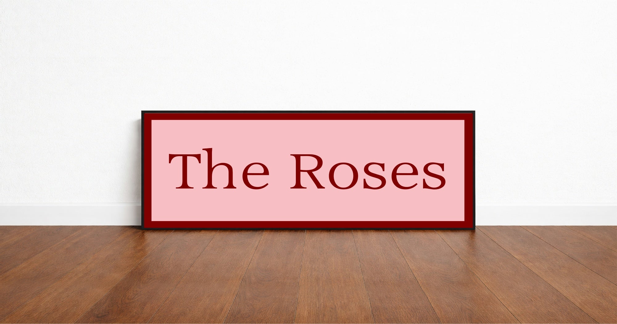 Personalised Family Name Print | 16"x5" Sign