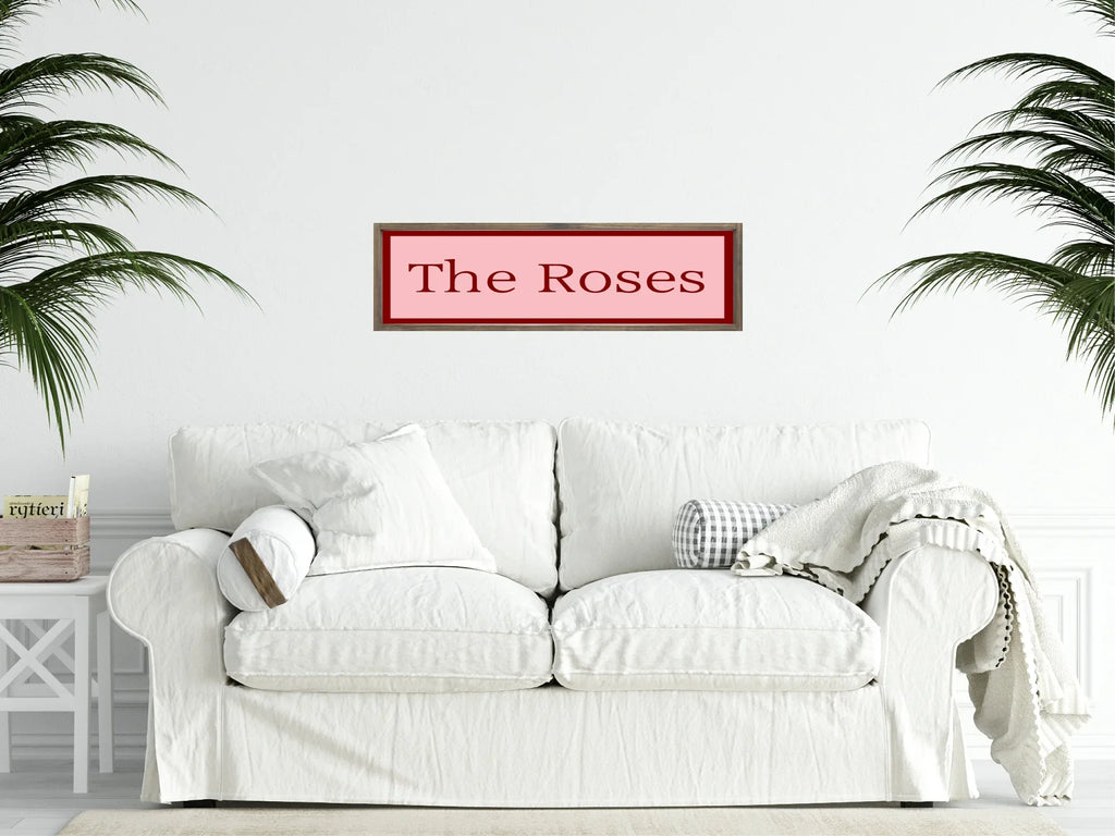 Personalised Family Name Print | 16"x5" Sign - Larosier Prints