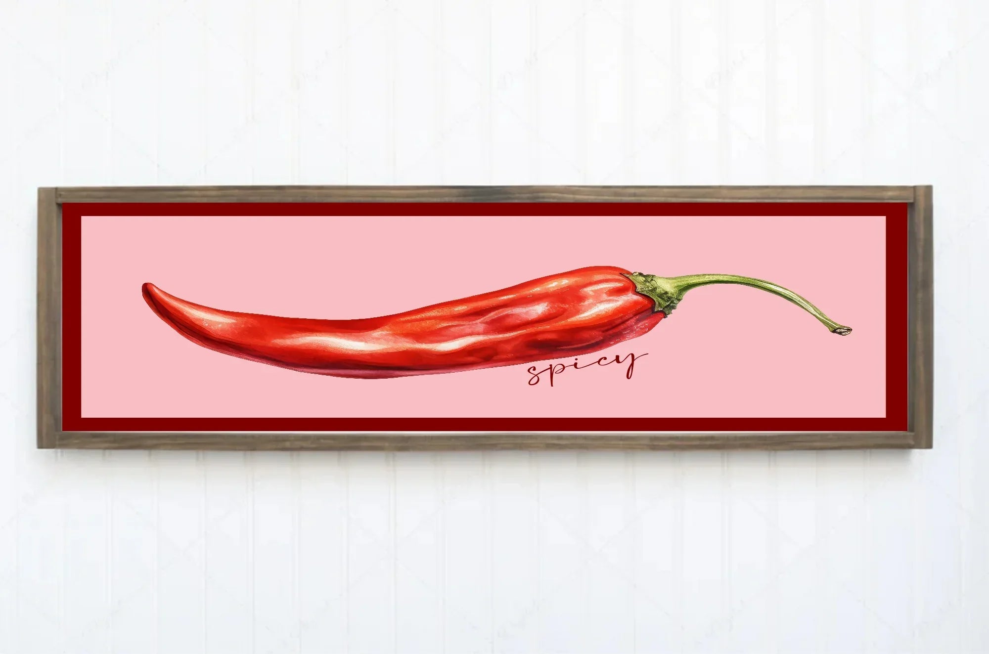 Spicy Chilli Print | 16"x5" Sign - Larosier Prints