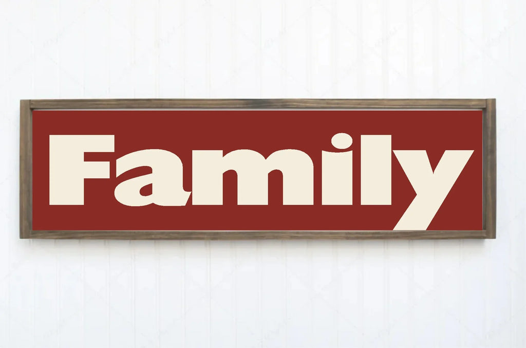Family Print | Panoramic Sign | 16"x5" - Larosier Prints