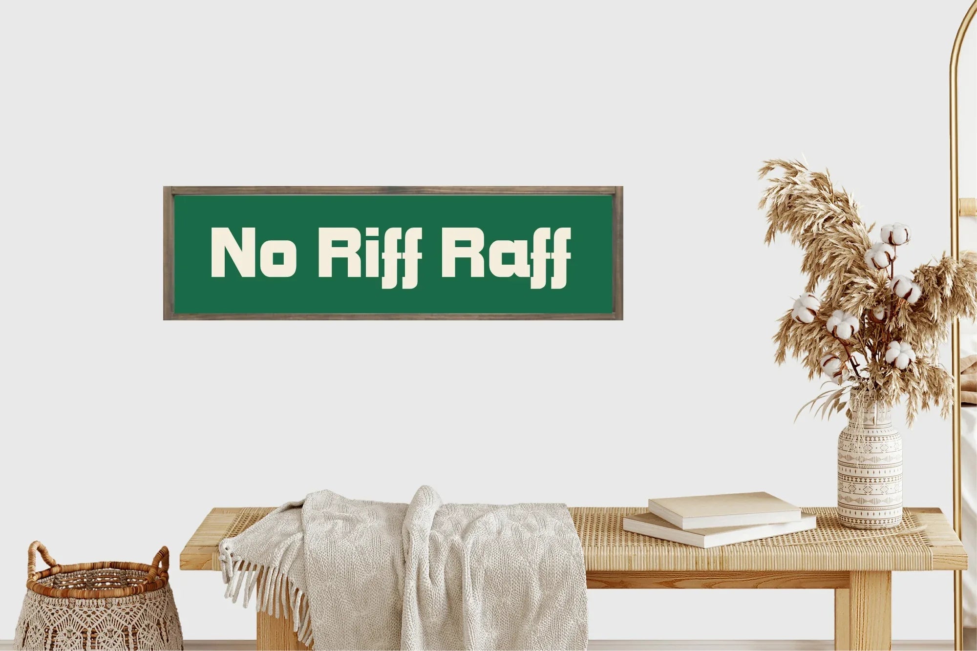 No Riff Raff Print | Panoramic Sign | 16"x5" - Larosier Prints
