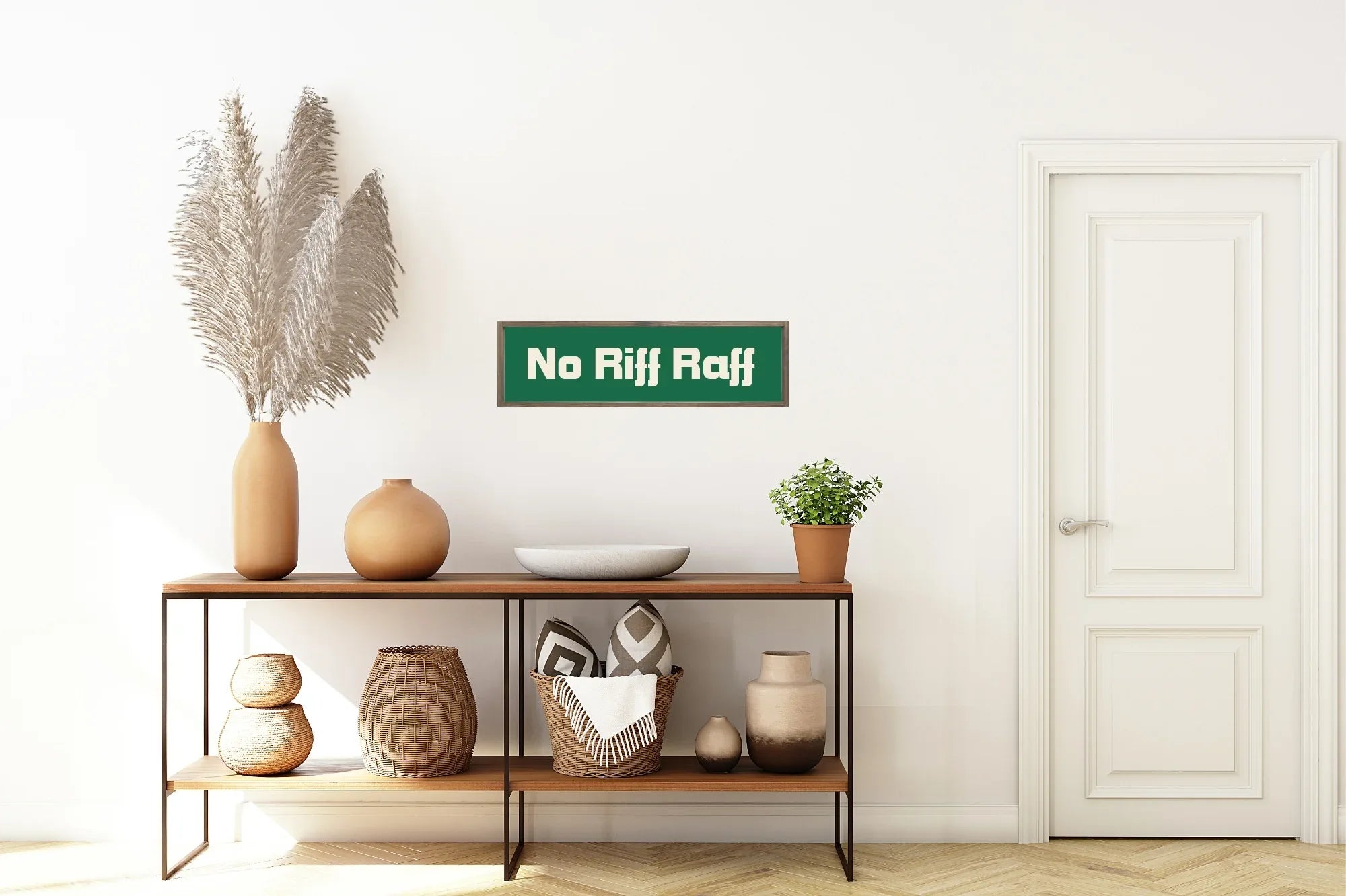 No Riff Raff Print | Panoramic Sign | 16"x5" - Larosier Prints